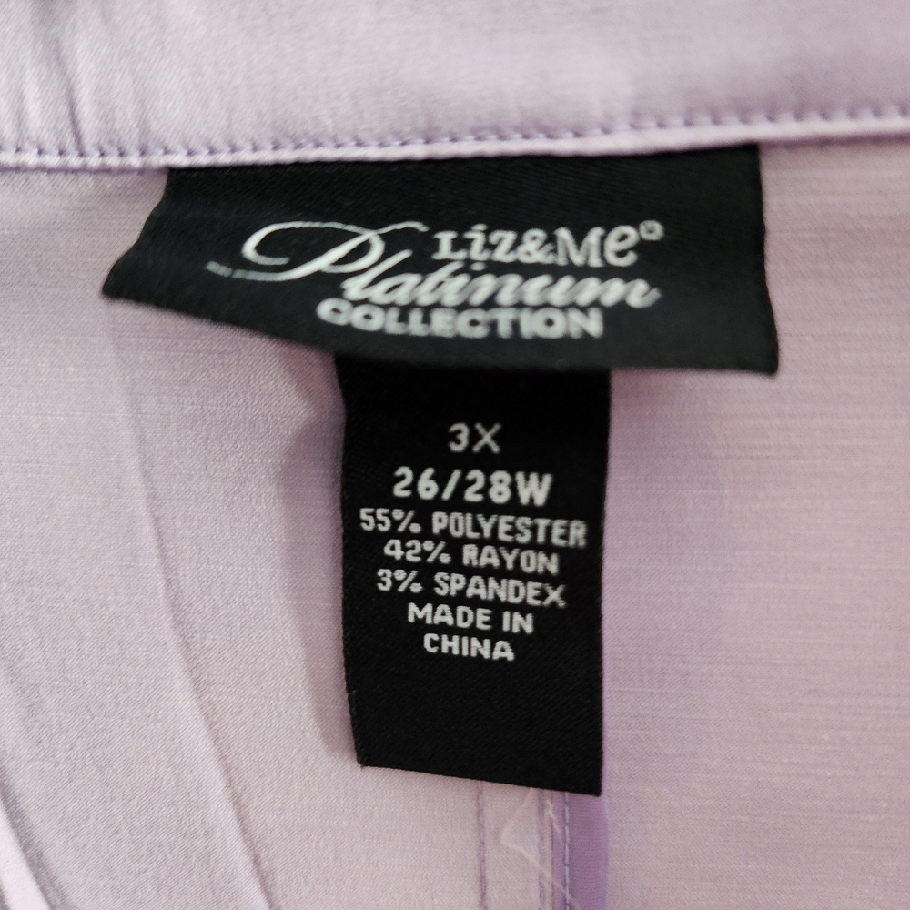 Liz & Me Lavender Sleeveless Button Front Vest - Picture 2 of 2